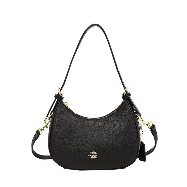 Elegant Solid splicing Versatile Leisure Leather Horizontal square Simple Shoulder Bag Mssza