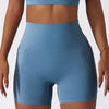 Trendy With Pocket Breathable Hip Lift High Waist Yoga Shorts Mssza