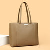 Trendy zipper Large Capacity Shopping Soft Leather Bucket Bag Mssza