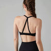 Triangle Cross Thin Belt Gathered Yoga Beauty Back Fitness Top Mssza