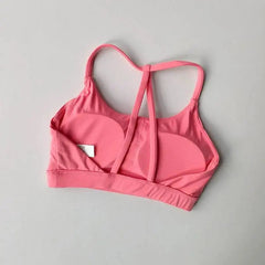 Triangle Cross Thin Belt Gathered Yoga Beauty Back Fitness Top Mssza