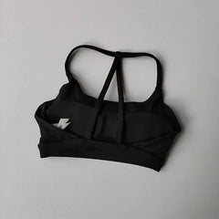 Triangle Cross Thin Belt Gathered Yoga Beauty Back Fitness Top Mssza
