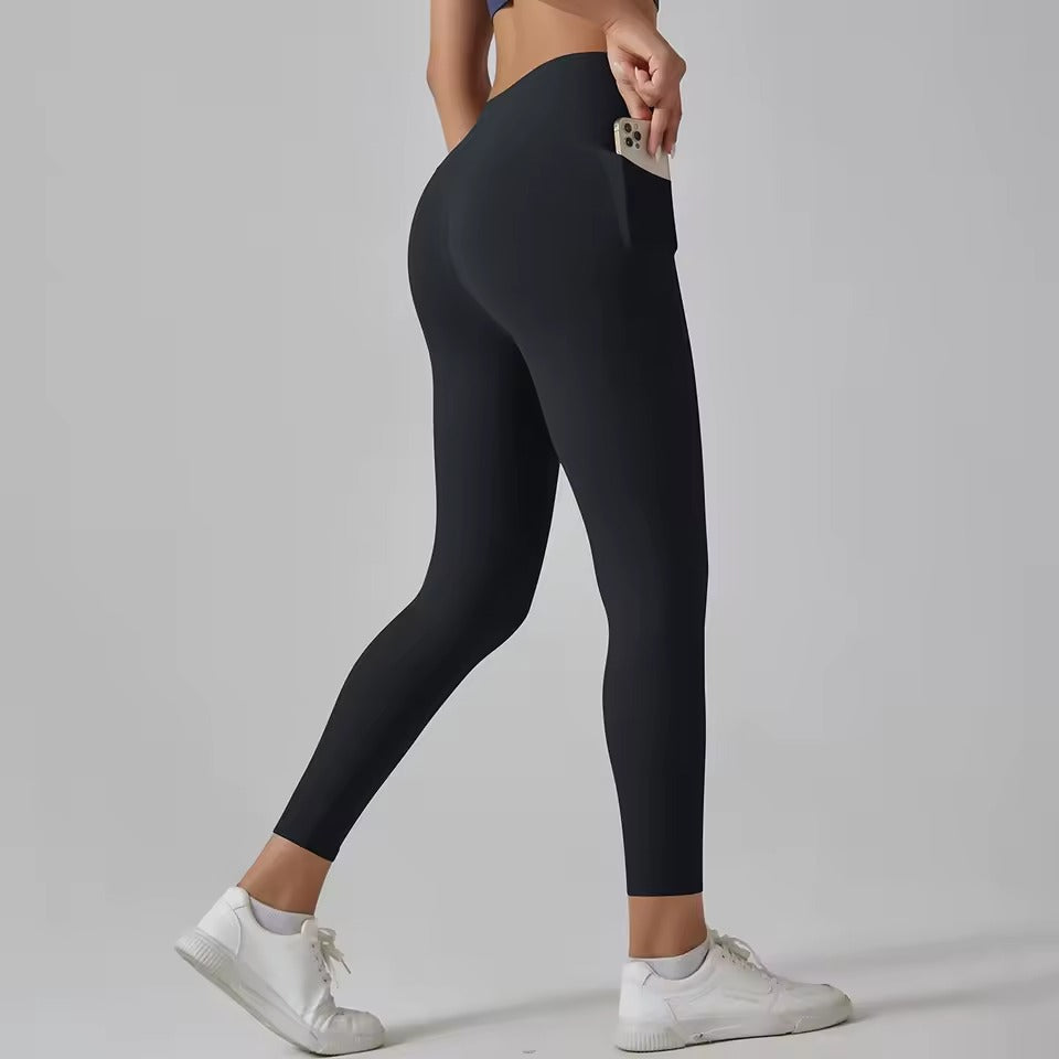 Tummy Control Running With Pockets High Waist Yoga Pants Mssza