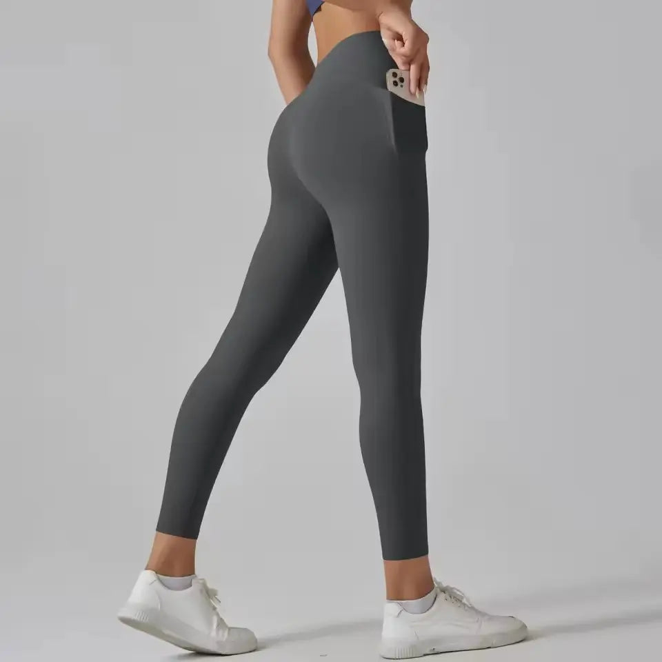 Tummy Control Running With Pockets High Waist Yoga Pants Mssza