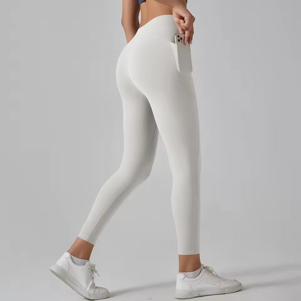 Tummy Control Running With Pockets High Waist Yoga Pants Mssza