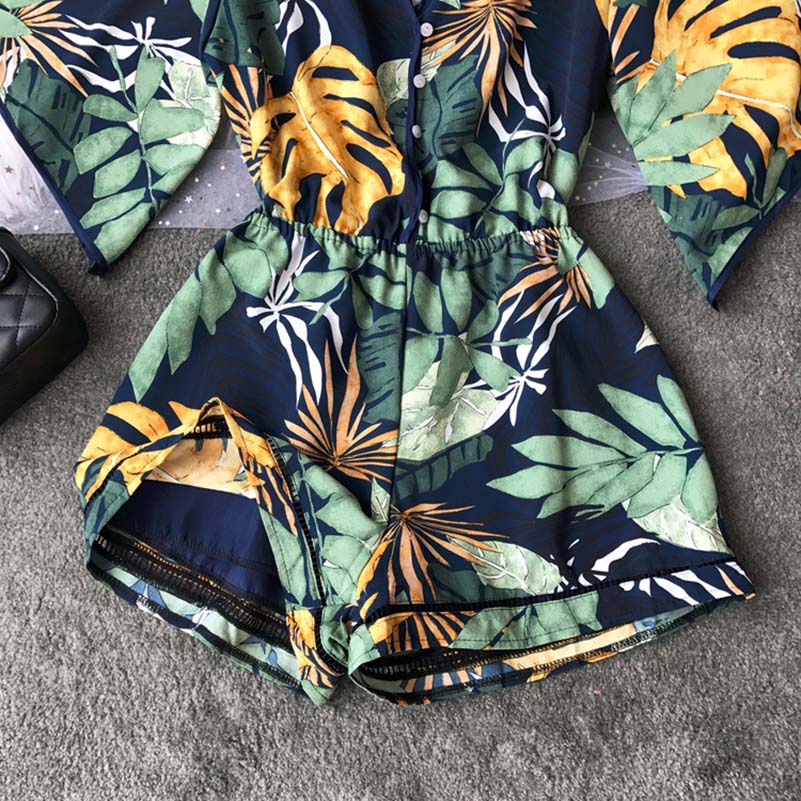 Tunic Floral Print Plus Size Boho jumpsuit Mssza