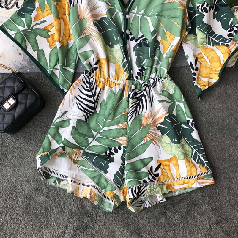 Tunic Floral Print Plus Size Boho jumpsuit Mssza