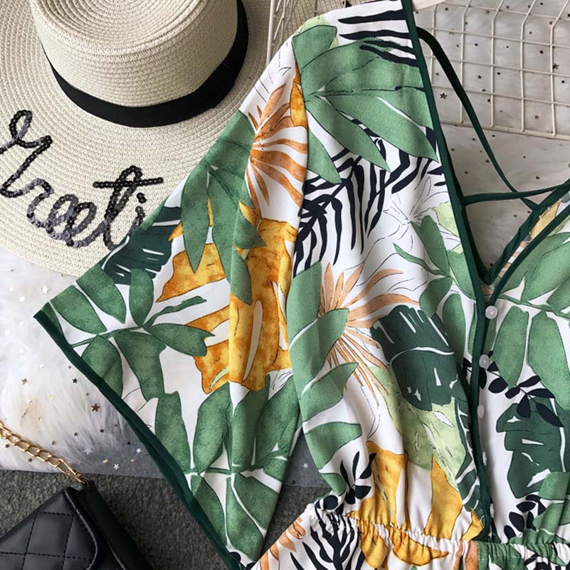 Tunic Floral Print Plus Size Boho jumpsuit Mssza