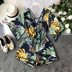 Tunic Floral Print Plus Size Boho jumpsuit Mssza