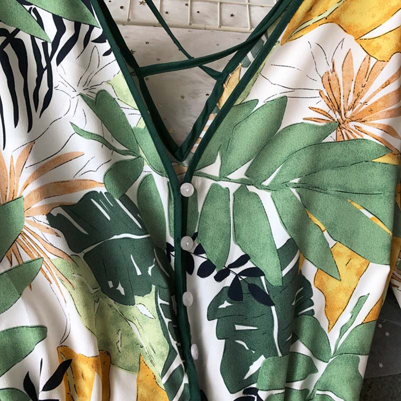 Tunic Floral Print Plus Size Boho jumpsuit Mssza