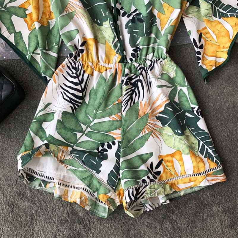 Tunic Floral Print Plus Size Boho jumpsuit Mssza