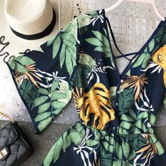 Tunic Floral Print Plus Size Boho jumpsuit Mssza