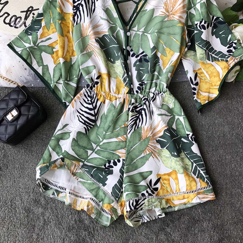 Tunic Floral Print Plus Size Boho jumpsuit Mssza