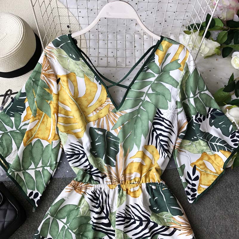 Tunic Floral Print Plus Size Boho jumpsuit Mssza