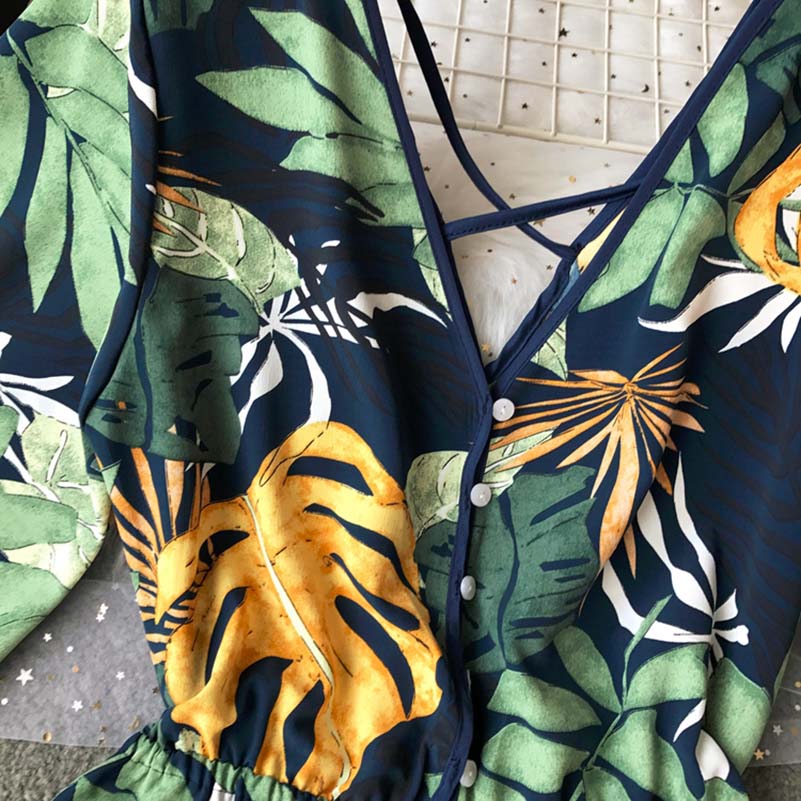 Tunic Floral Print Plus Size Boho jumpsuit Mssza