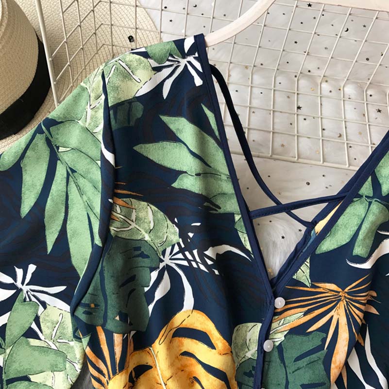 Tunic Floral Print Plus Size Boho jumpsuit Mssza