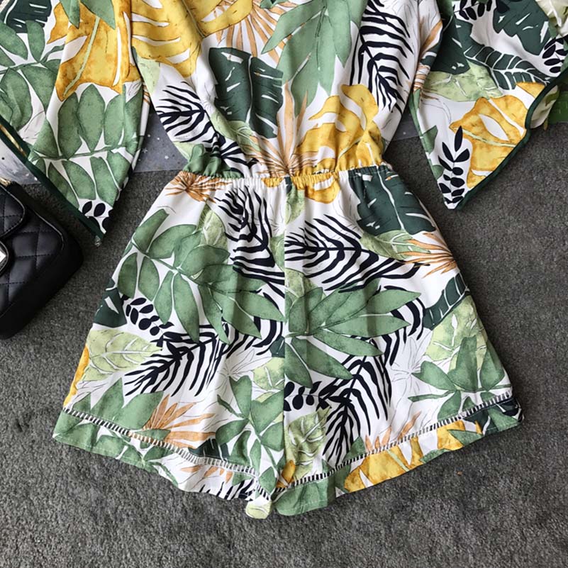 Tunic Floral Print Plus Size Boho jumpsuit Mssza
