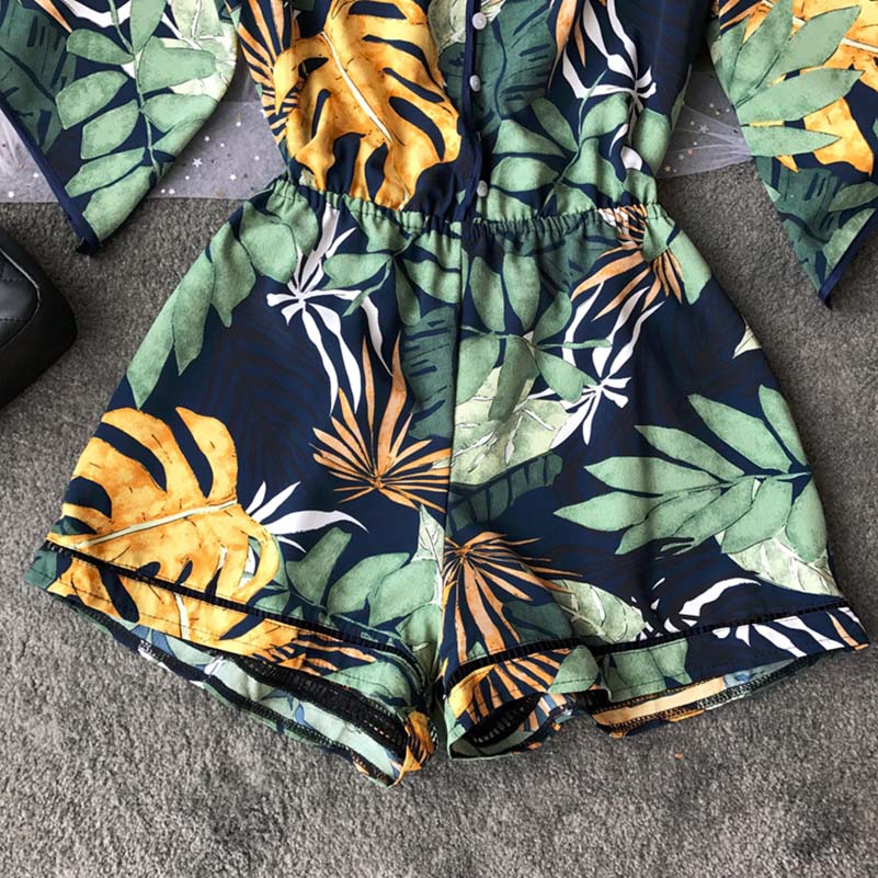 Tunic Floral Print Plus Size Boho jumpsuit Mssza