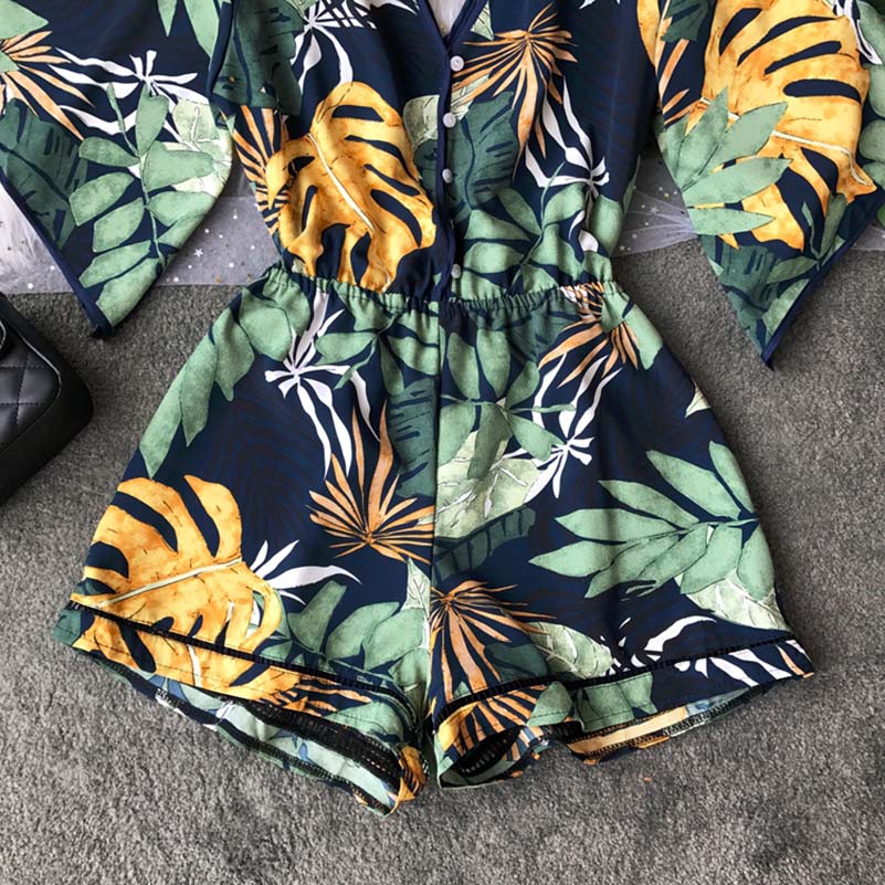 Tunic Floral Print Plus Size Boho jumpsuit Mssza