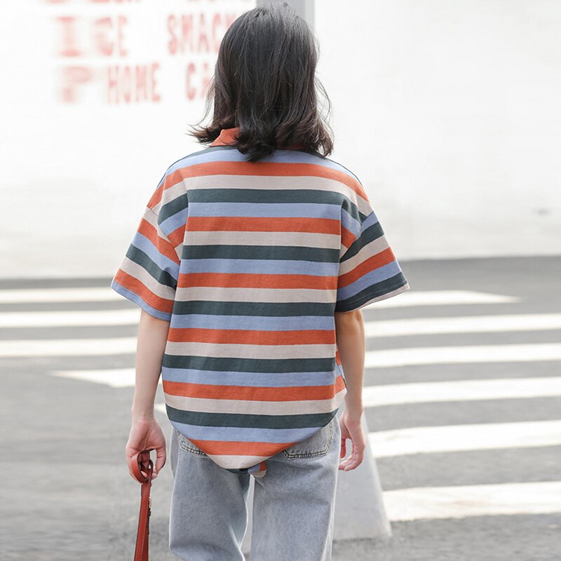 Turn Down Collar Loose Cotton Blouse Mssza