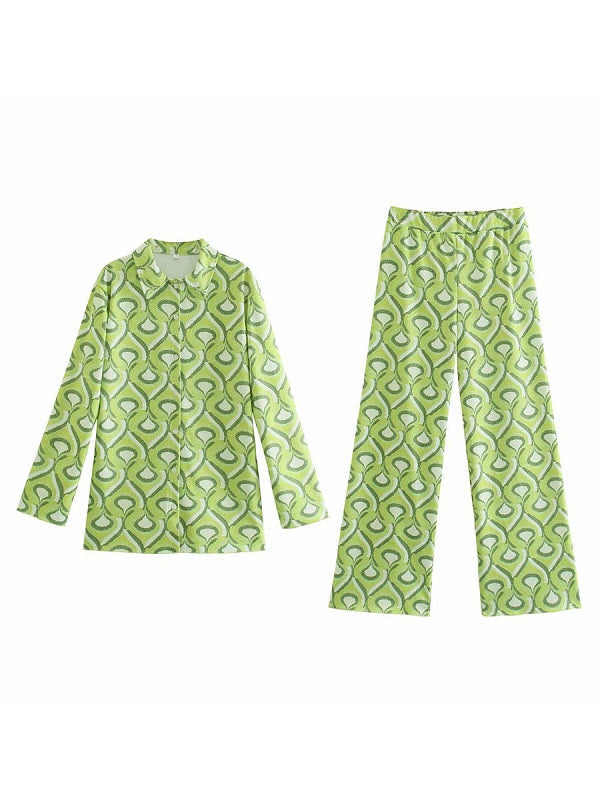 Turndown Collar Stretch Overcoat Casual Pants Outfit Mssza