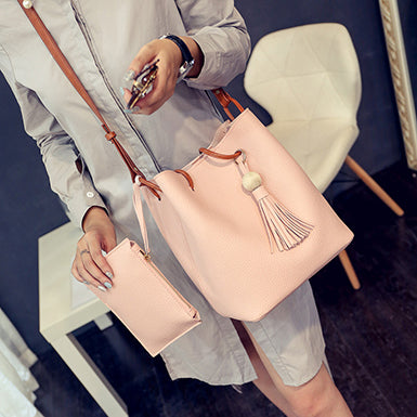 Two Piece Bag Set â€?Hobo Bag Wallet Fringed Mssza