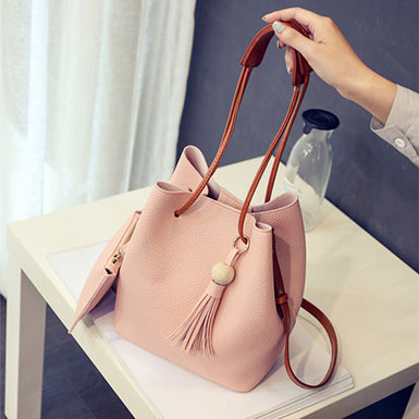 Two Piece Bag Set â€?Hobo Bag Wallet Fringed Mssza