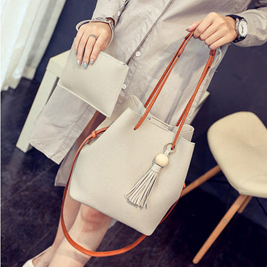 Two Piece Bag Set â€?Hobo Bag Wallet Fringed Mssza