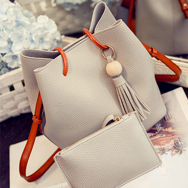 Two Piece Bag Set â€?Hobo Bag Wallet Fringed Mssza