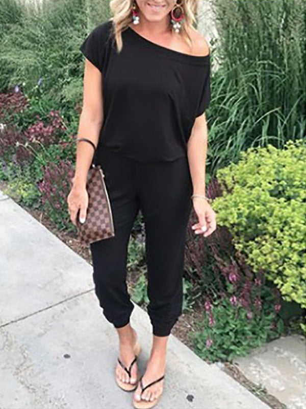 Two Piece Sets Polyester Pants Off-The-Shoulder Casual Outfit Mssza
