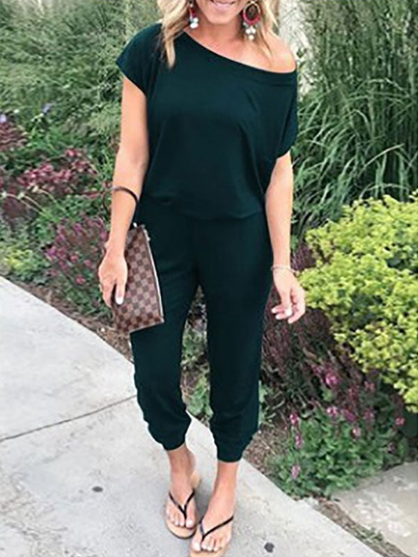 Two Piece Sets Polyester Pants Off-The-Shoulder Casual Outfit Mssza
