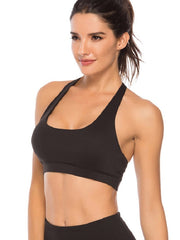 U Neck Solid Color Hollow Out Yoga Tanks Mssza
