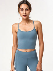 U Neck Spaghetti Strap Soft Breathable Yoga Camisole Mssza