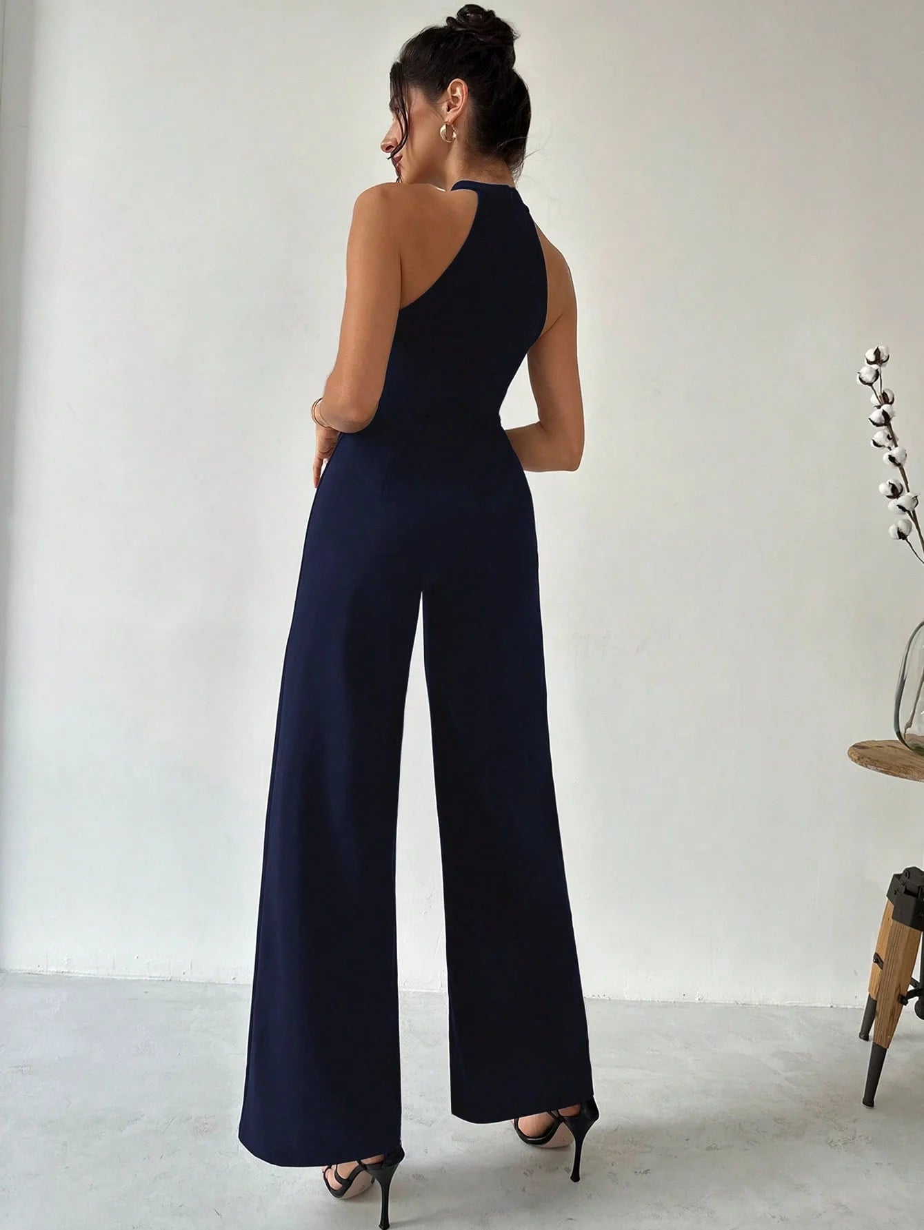 Unique Design Decorative Patchwork Flowers One-piece Jumpsuit Mssza