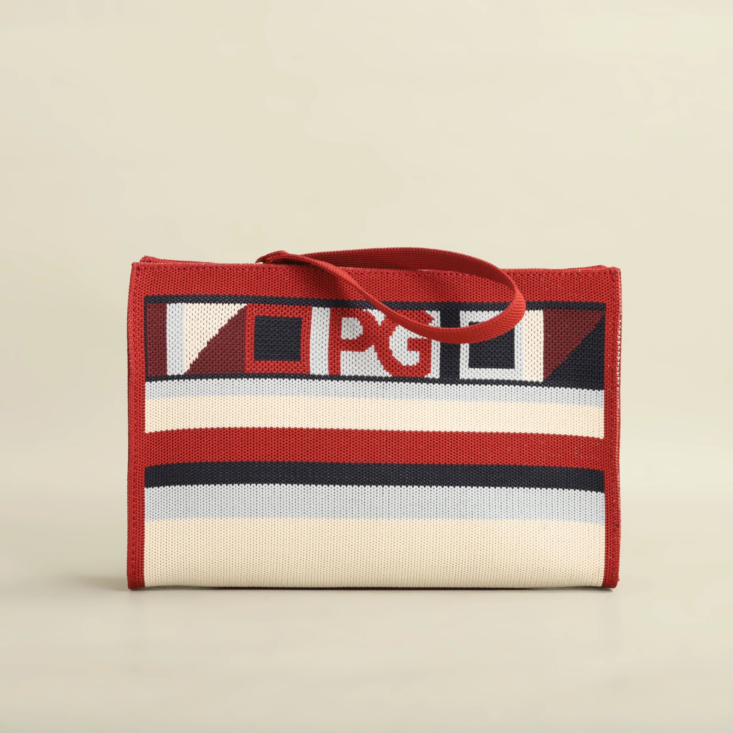 Unique Style Design Hopping Colorful Striped Handbag Mssza