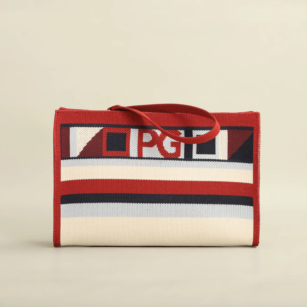Unique Style Design Hopping Colorful Striped Handbag Mssza
