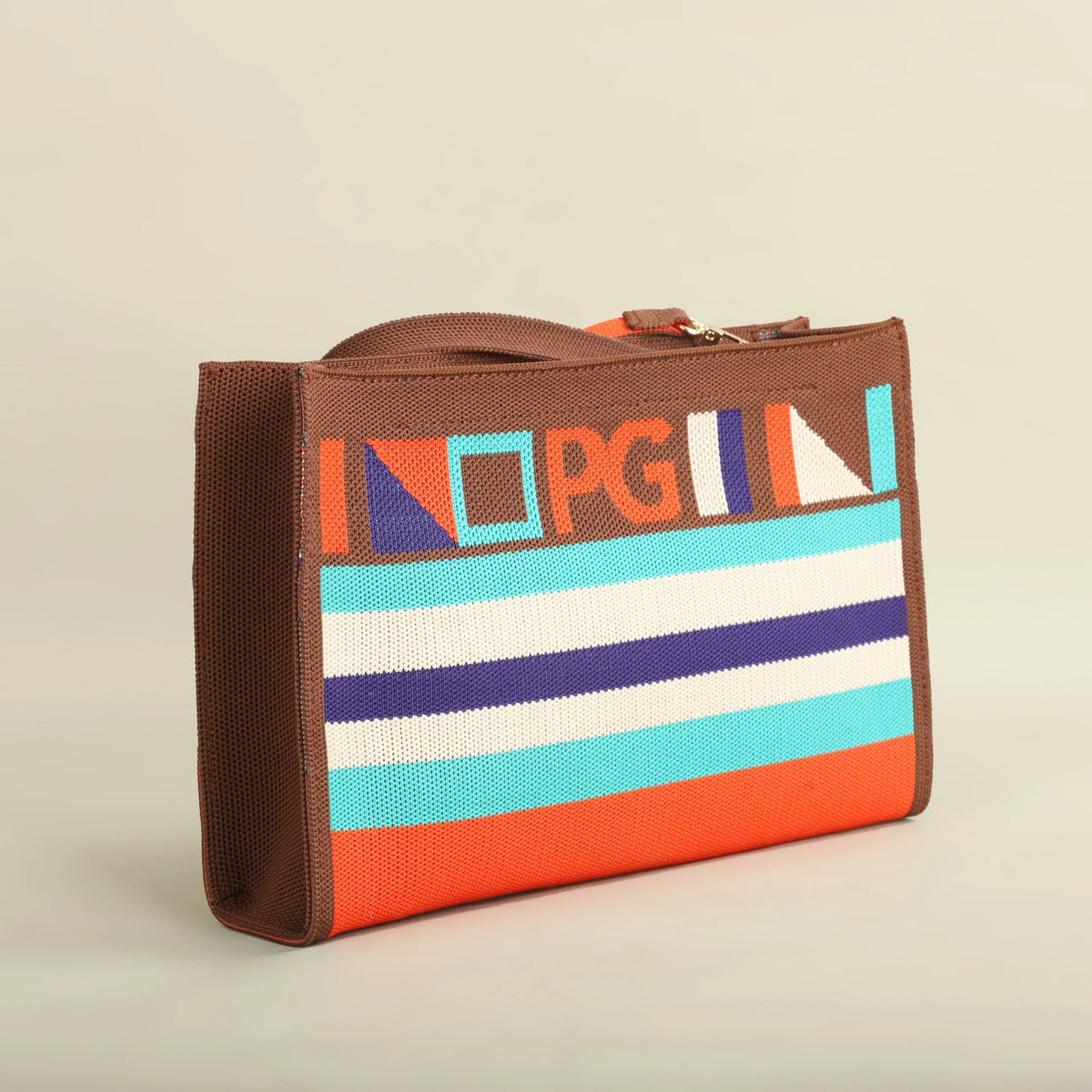 Unique Style Design Hopping Colorful Striped Handbag Mssza