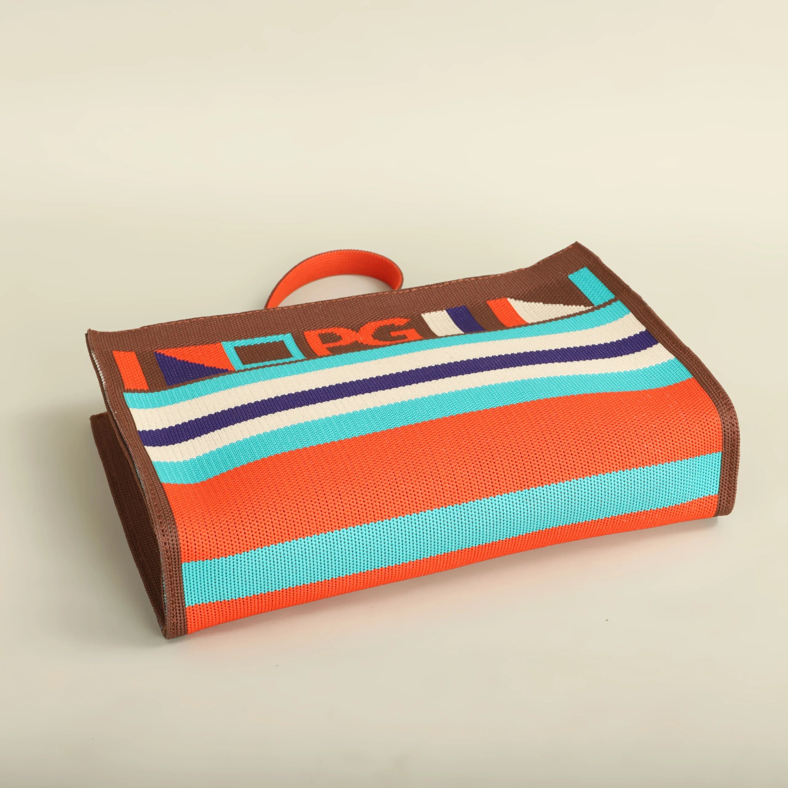 Unique Style Design Hopping Colorful Striped Handbag Mssza