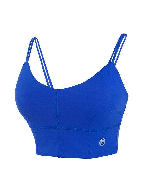 V Neck Solid Shockproof Sports Top Mssza