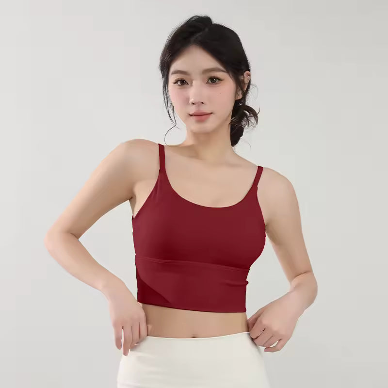 Beautiful Back Quick-dry Breathable Fixed Pad Sports Bra Mssza