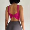 Trendy Knitted Breathable Back Knotted Sports Bras Mssza