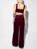 Elegant Spliced Diamonds Square Neck Sleeveless Top High Waist Pant Two Piece Set Mssza