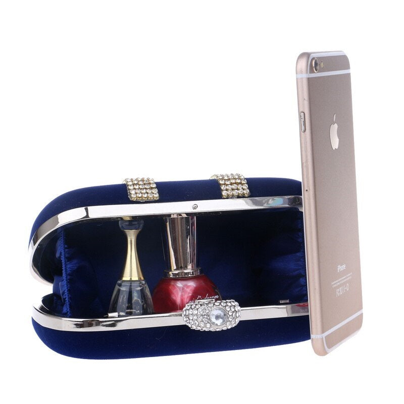 Velvet Finger Ring Rhinestones Finger Ring Diamonds Clutch Mssza