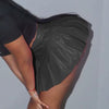 Versatile Preppy Style Stretchy Pleated Leather Tennis Short Skirt Mssza