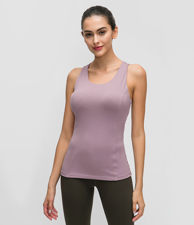 Vest Criss-Cross Lacing Stretchy Fitness Top Mssza