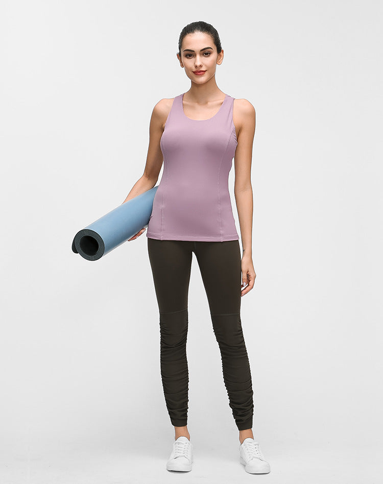 Vest Criss-Cross Lacing Stretchy Fitness Top Mssza