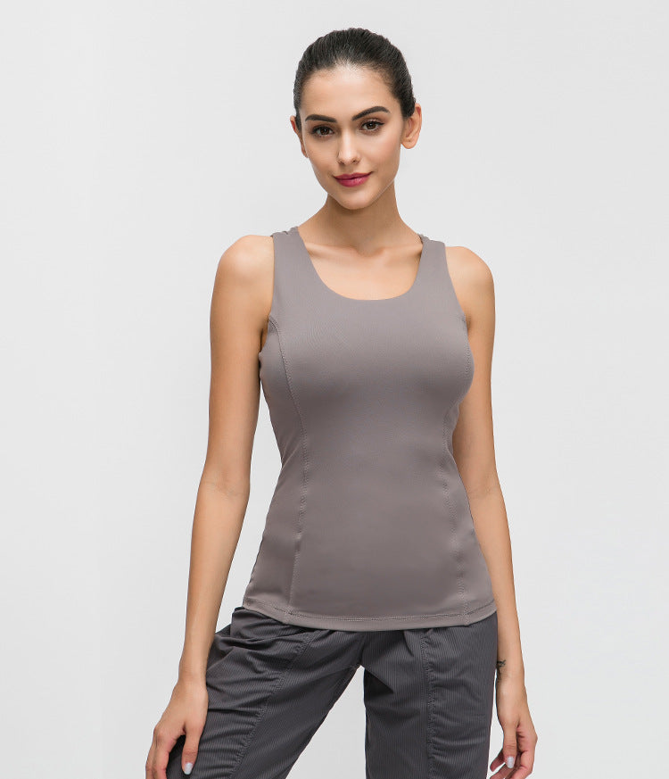 Vest Criss-Cross Lacing Stretchy Fitness Top Mssza