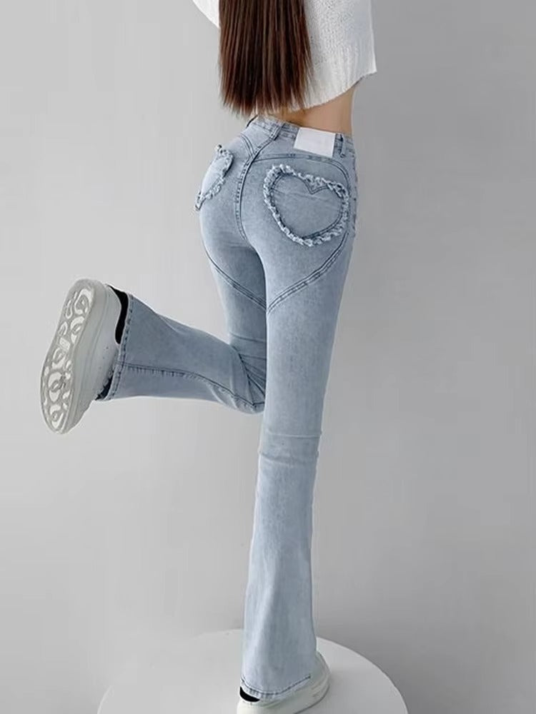 Vintage Baggy Denim Wide Legged Loose Flare Jeans Mssza