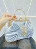 Vintage Banquet Diamond Luxury Crystal Rhinestone Mini Tote Clutch Bag Mssza