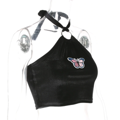 Vintage Bodycon Backless Crop Top Mssza